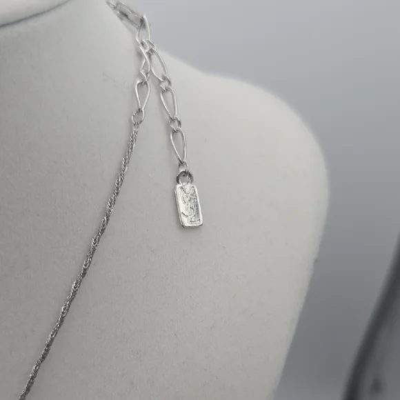 Yves Saint Laurent Elegant Circle Rhinestone Silver Rope Necklace (NWOT)🩶🤍🩶 - Picture 7 of 9